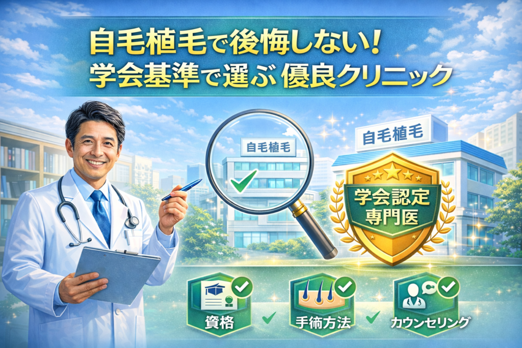 自毛植毛で後悔しない！学会基準で選ぶ優良クリニックの見抜き方